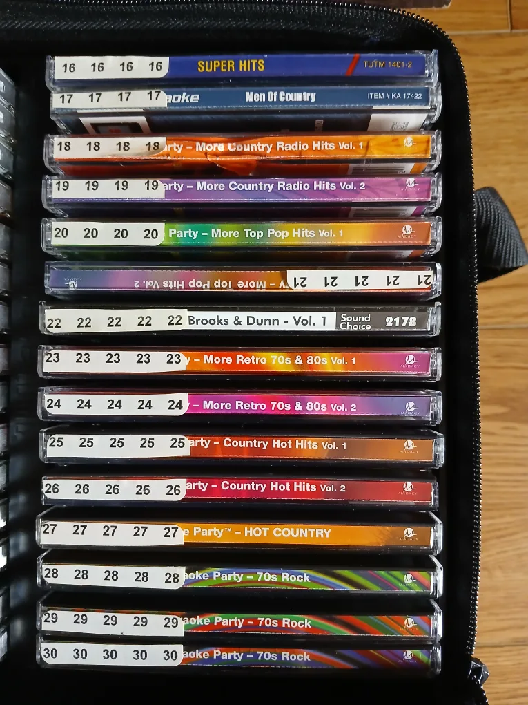 Large Karaoke CD Collection with Free Mic image indicator(5)