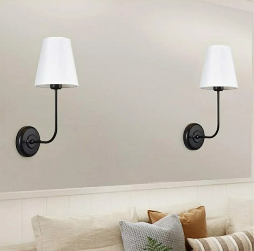 Wall Sconce Lamp w/ White Shade - New! thumbnail