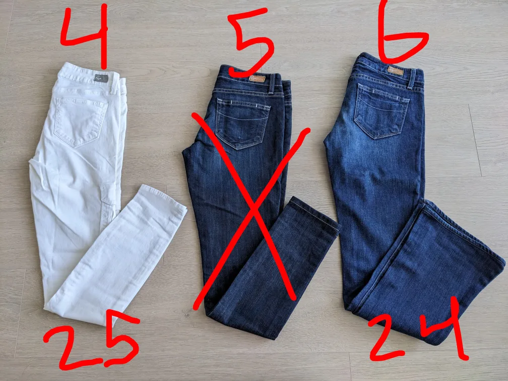 Paige designer jeans - size 25 and 24 thumbnail