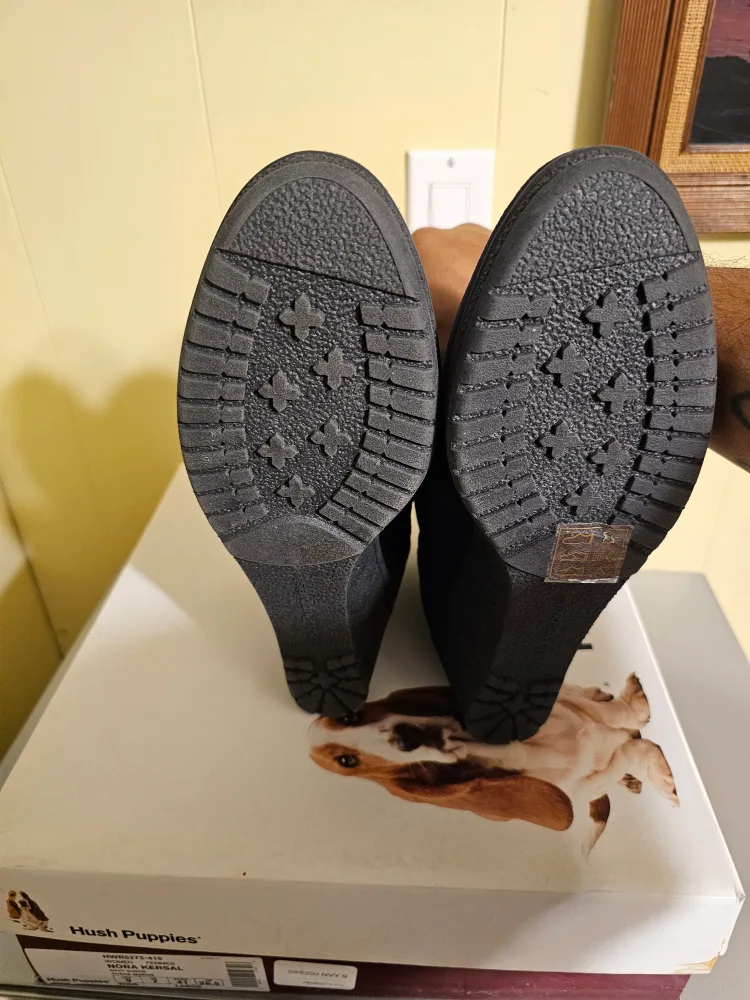 Hush Puppies Nora Kersal Navy Suede Boots - Size 9 image indicator(3)