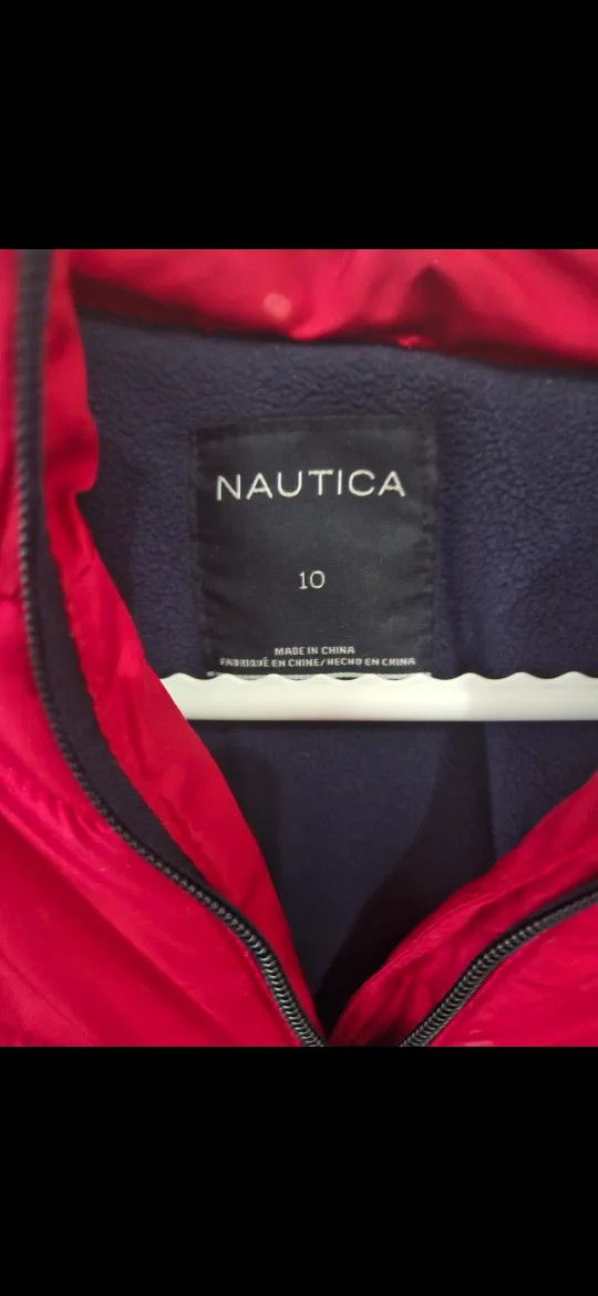 Nautica Girls hooded Red Puffer Jacket - Size 10 image indicator(2)
