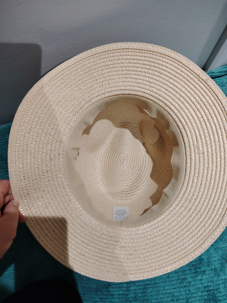 Straw Fedora Hat with Black Band - photo 2