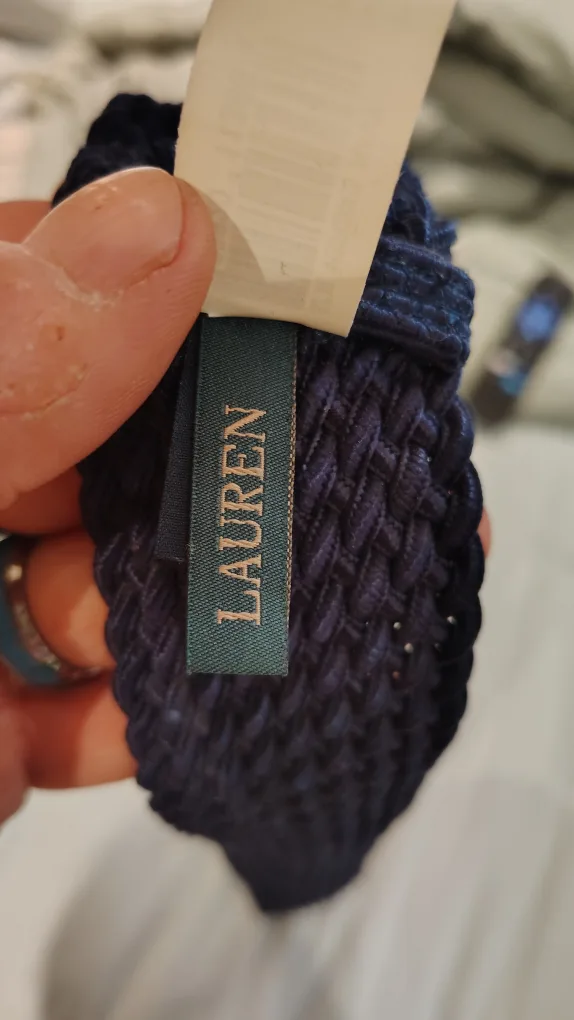 Lauren Ralph Lauren Navy Braided Belt XL image indicator(2)