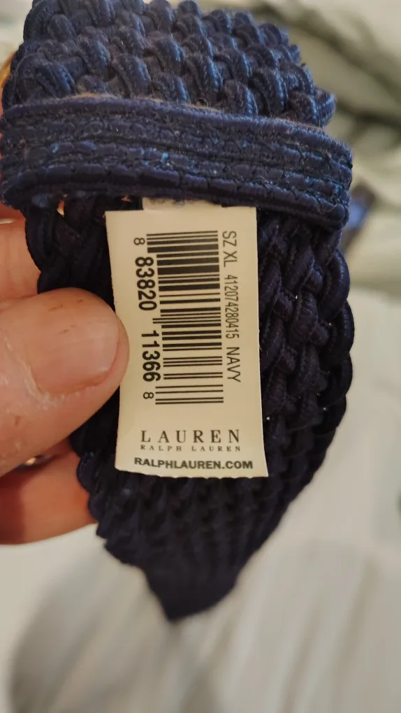 Lauren Ralph Lauren Navy Braided Belt XL image indicator(3)