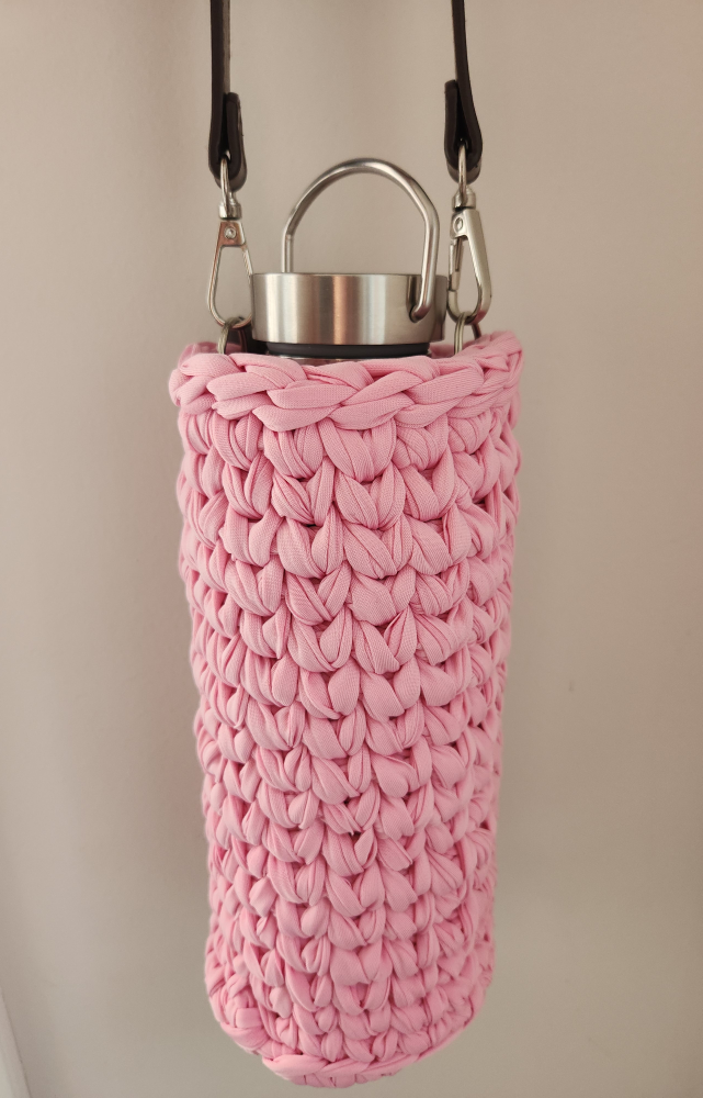 Pink Woven Water Bottle Holder - photo 2
