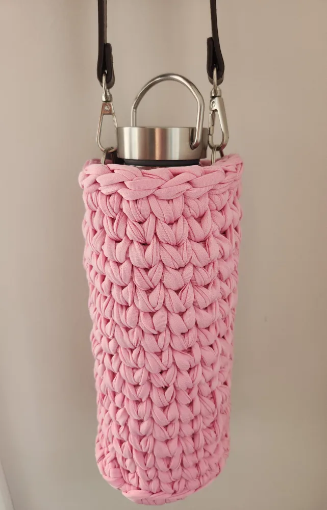 Pink Woven Water Bottle Holder image indicator(2)