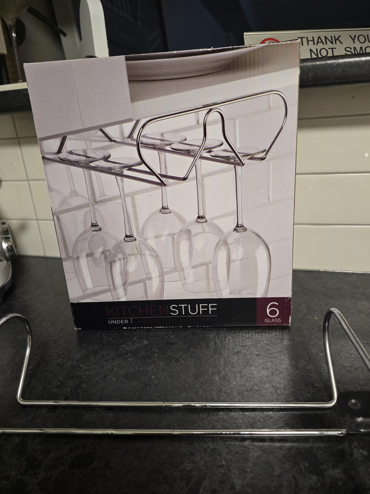 Kitchen Stuff Under Cabinet Wine Glass Rack