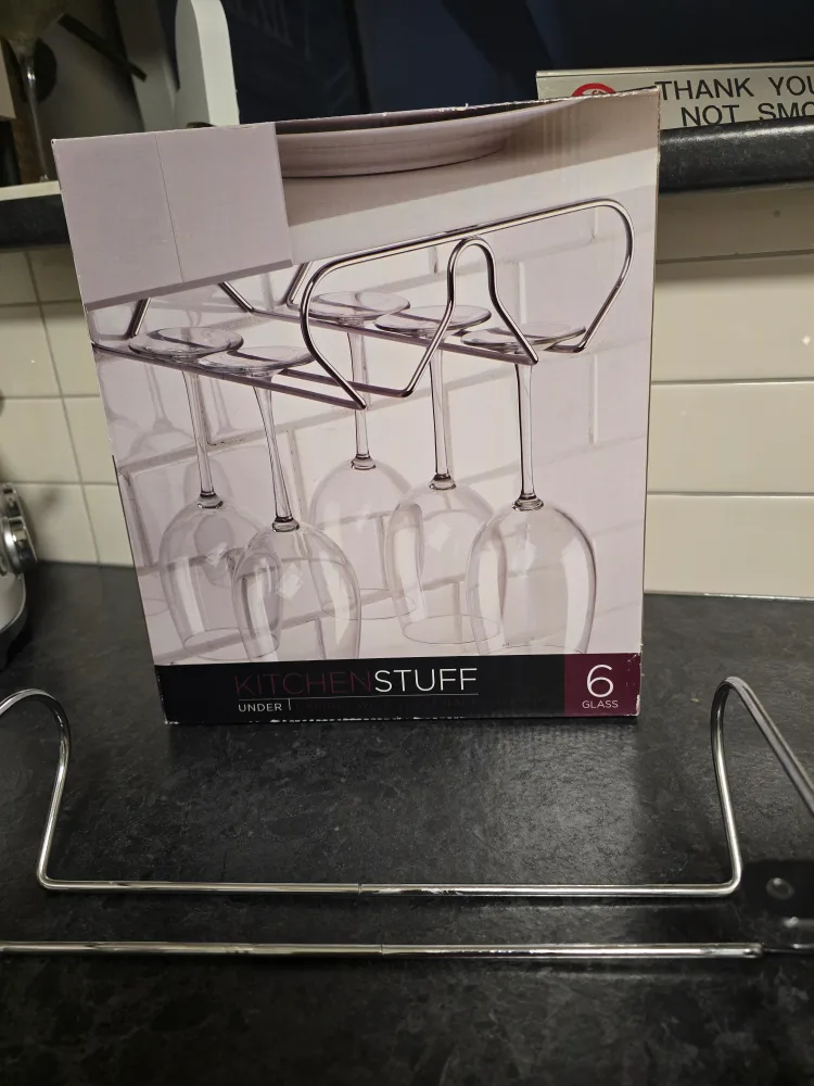 Kitchen Stuff Under Cabinet Wine Glass Rack thumbnail