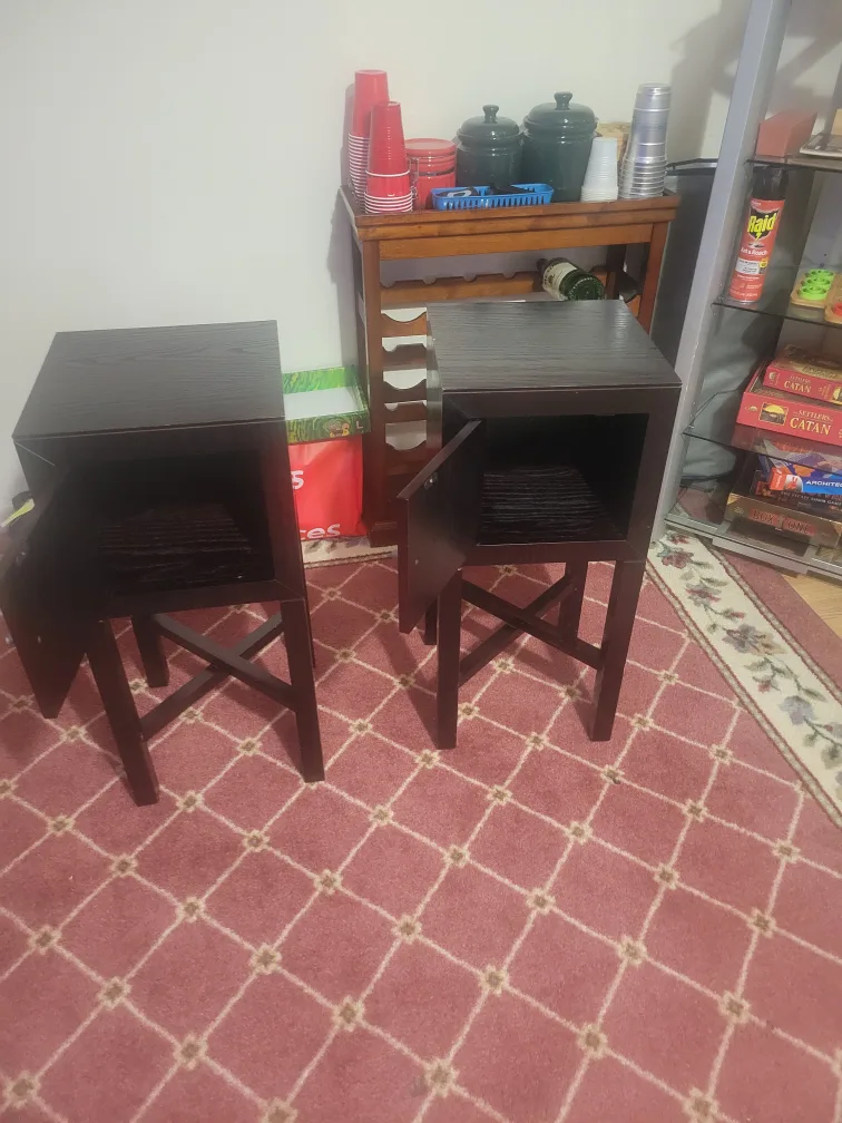 Pair of Dark Brown Nightstands image indicator(2)