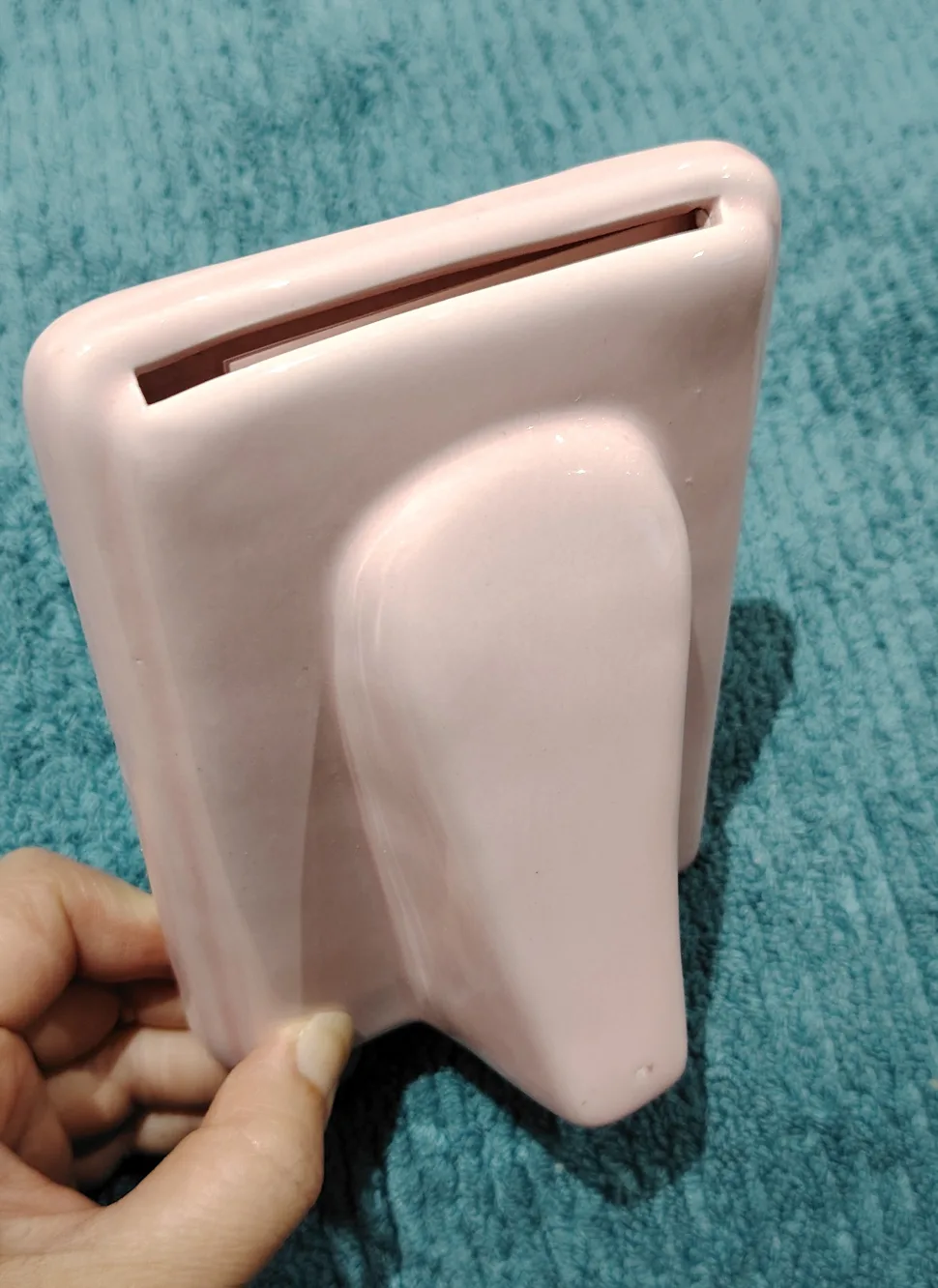 Cute Pink Ceramic Teddy Bear Photo Frame 4"x5" image indicator(2)