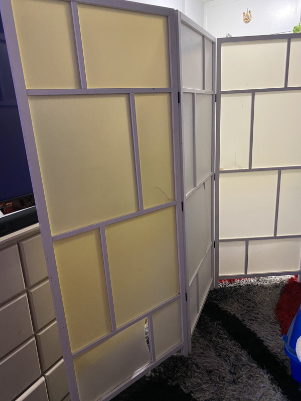 IKEA RISÖR Room Divider - White/Black, 216x185 cm - photo 2
