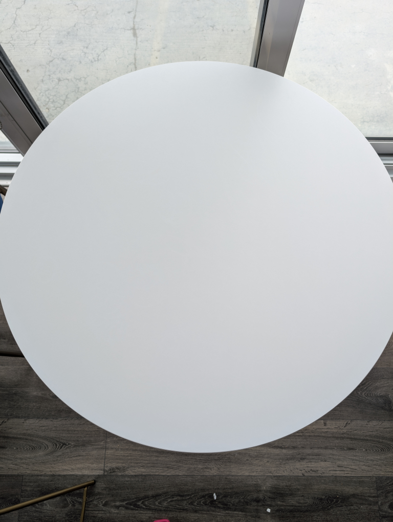 Round White Dining Table - photo 2