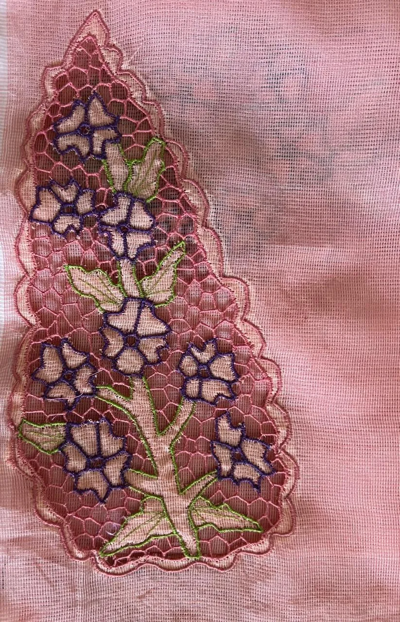 Floral Embroidered Tablecloth Set and Indian dress thumbnail