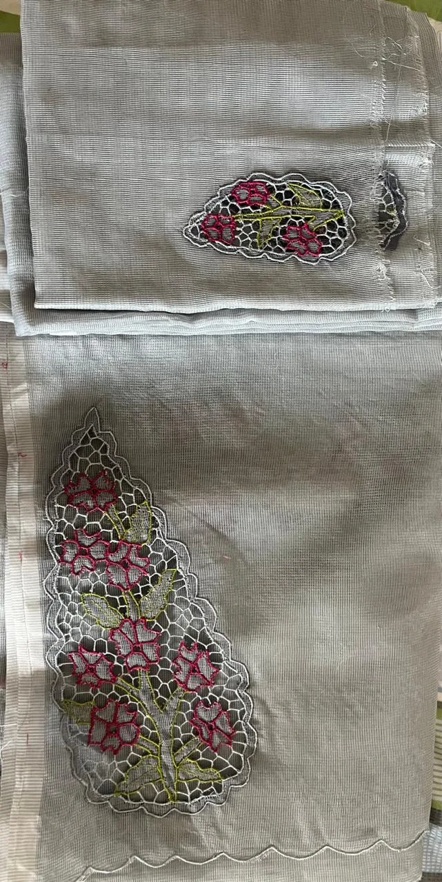 Floral Embroidered Tablecloth Set and Indian dress image indicator(10)