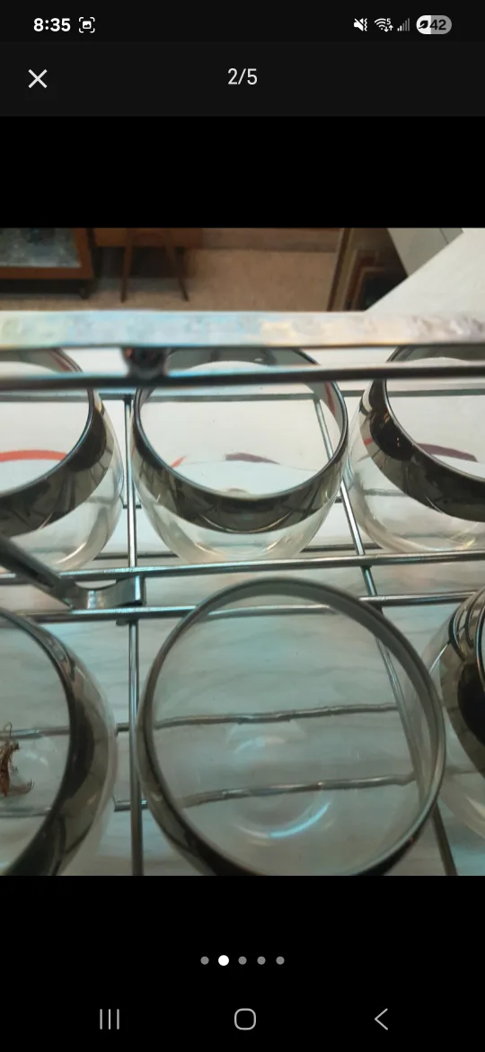 Vintage  roly poly Cocktail Glasses Set image indicator(2)