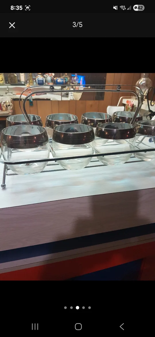 Vintage  roly poly Cocktail Glasses Set image indicator(3)