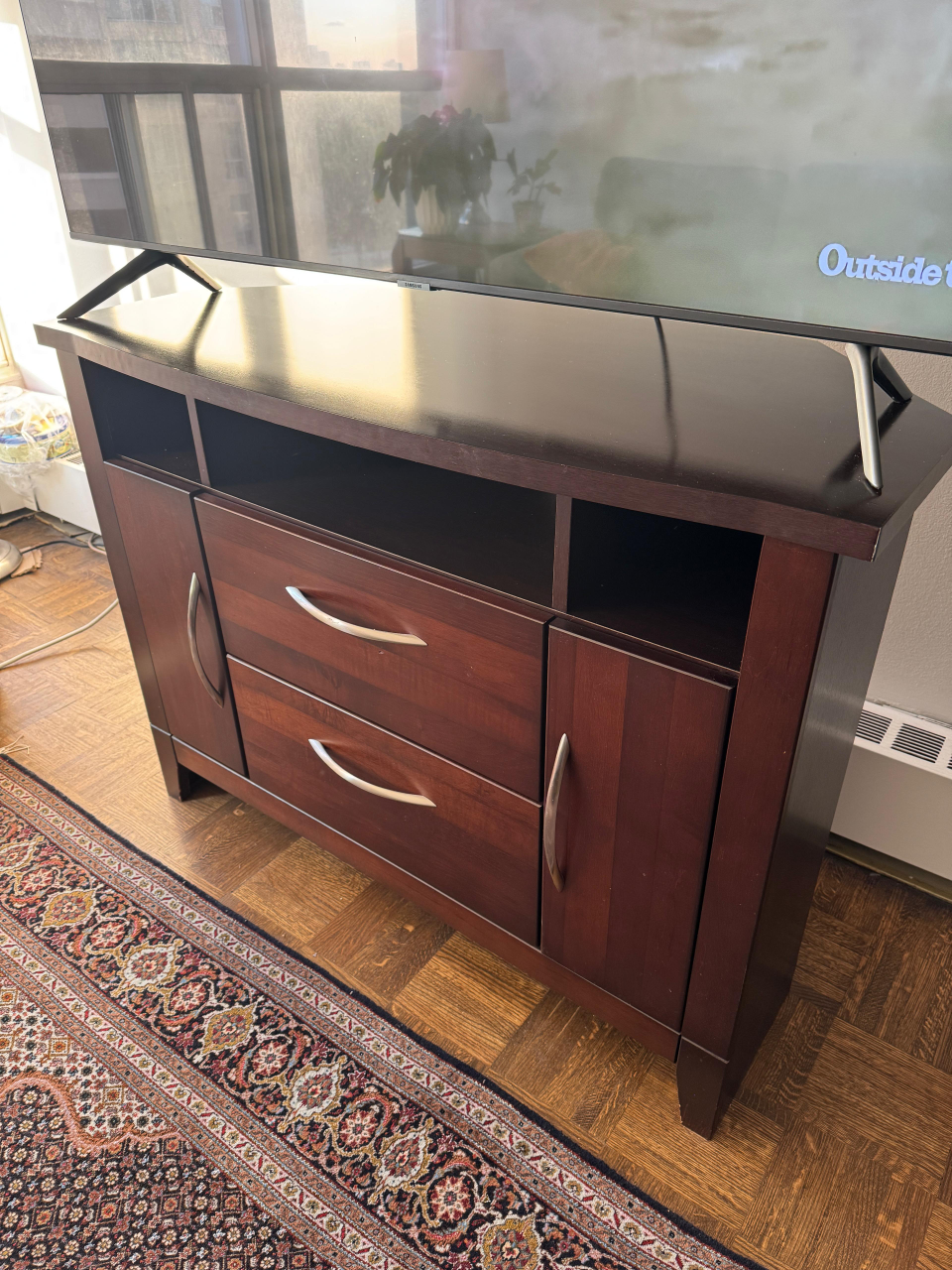 Dark Wood TV Stand - 42" x 20" - photo 4
