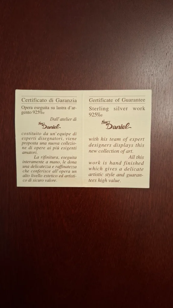 925 Sterling Silver Framed Tabletop Clock- Made in Italy image indicator(7)