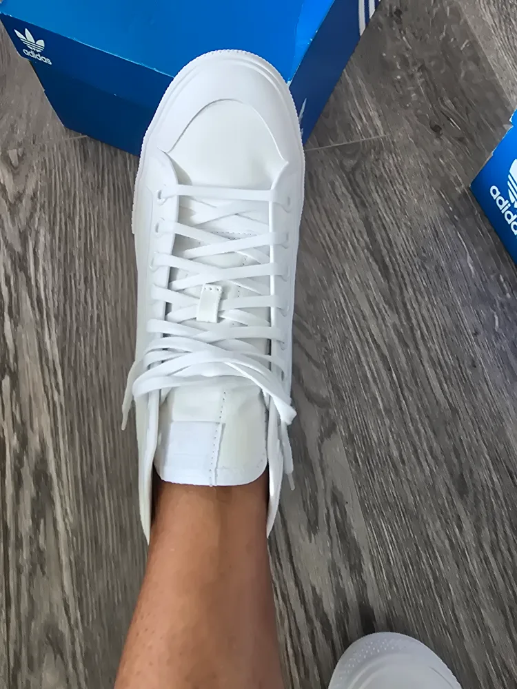 Adidas Nizza Platform Mid White Sneakers image indicator(6)