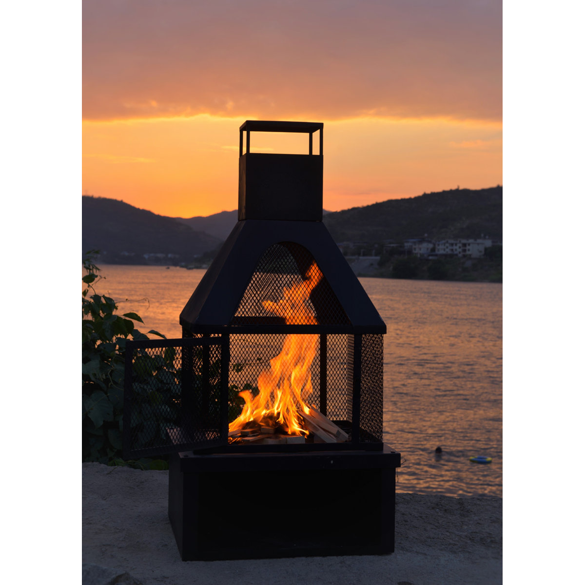 Metal Fire Pit with Spark Screen - photo 3