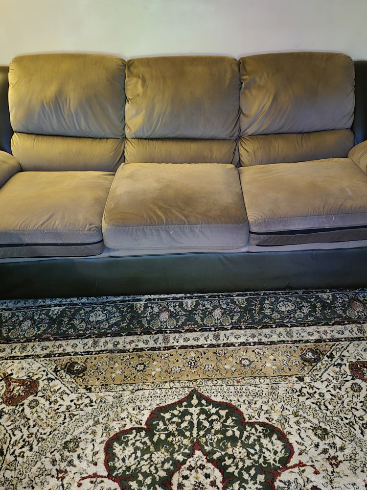 Used Reclining Sofa Set - Brown