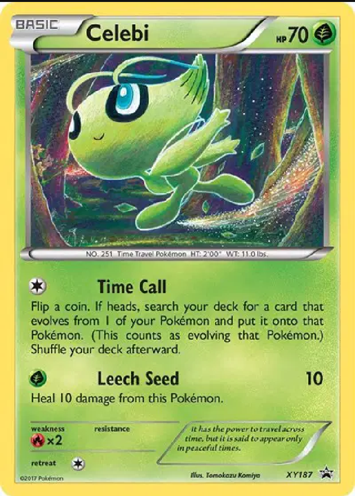 Celebi XY187 - Komiya Pokemon Card - NM/LP