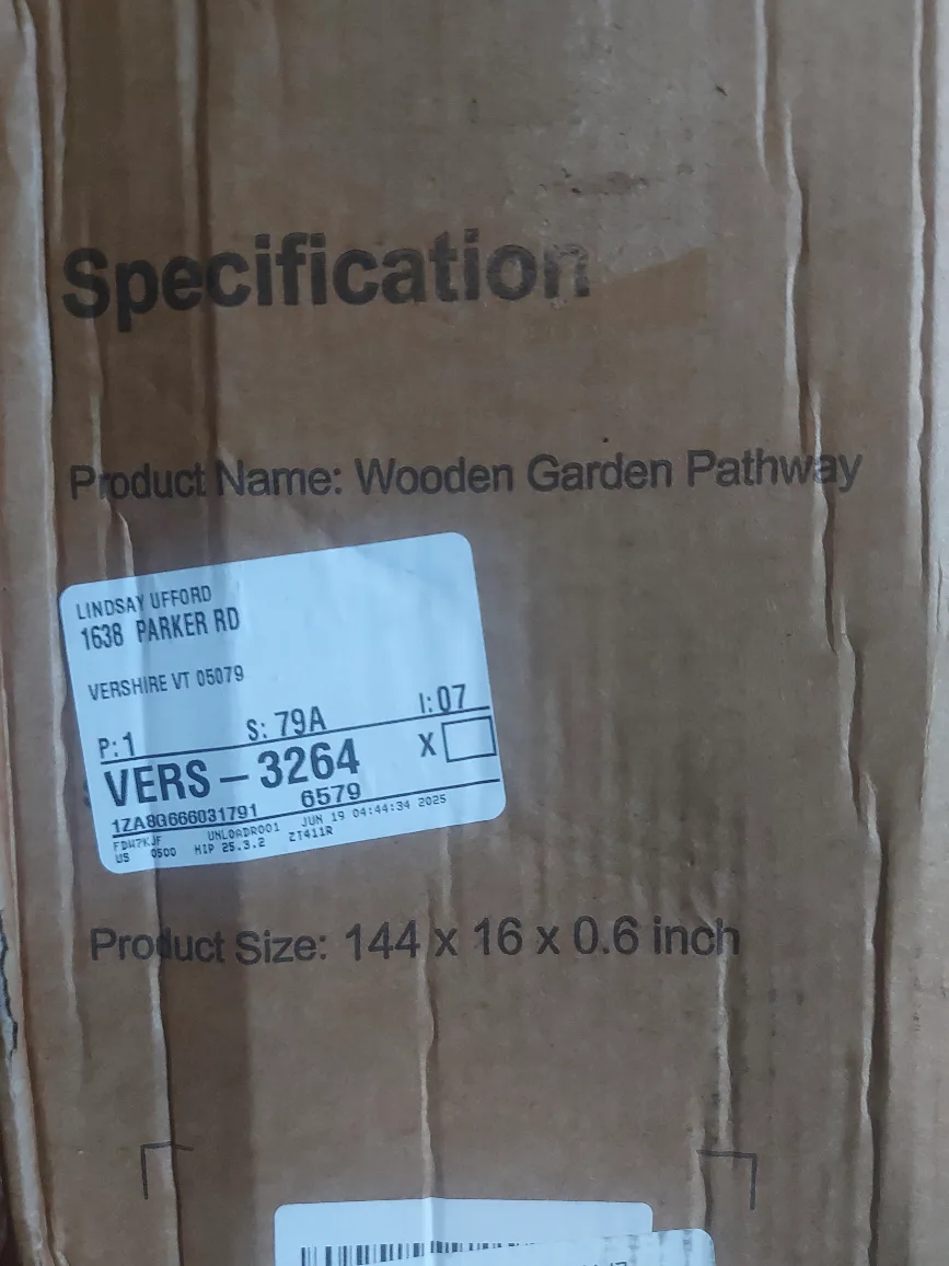 Arlmont & Co. 12FT Wooden Garden Pathway Mat brand new image indicator(6)