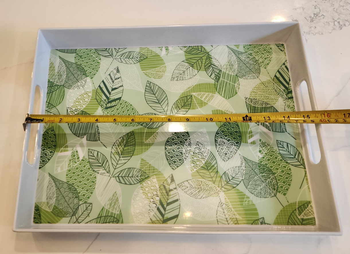 Outdoor Serving Tray & Bowls Set - Leaf Pattern - Acrylic - photo 4
