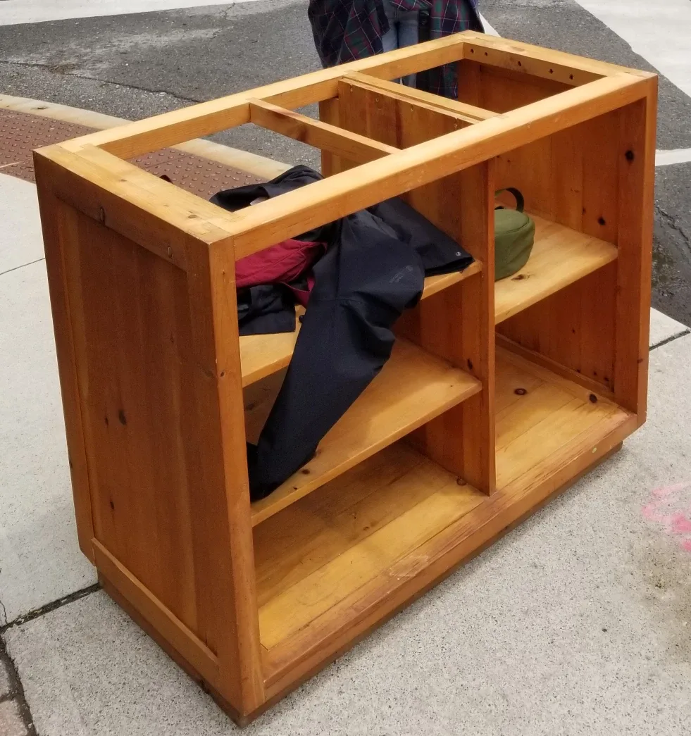 Free Wooden Cabinet with Shelves