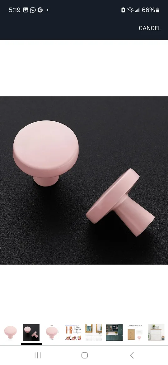 Pink Cabinet Knobs - 1-1/4 Inch Pack of 33 thumbnail