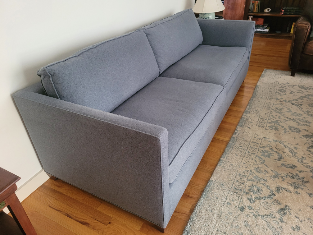 Crate and Barrel Blue Sofa Great Condition