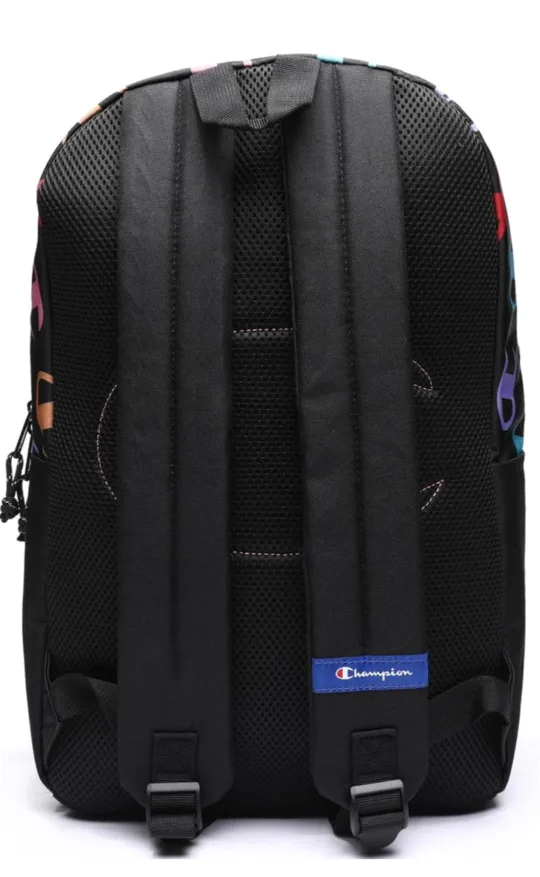 Champion Backpack - Black with Colorful Logos image indicator(4)