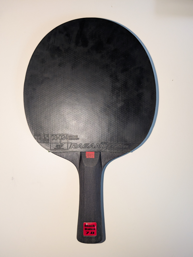 Custom made Table Tennis Racket TSP (Victas) Black Balsa 7.0