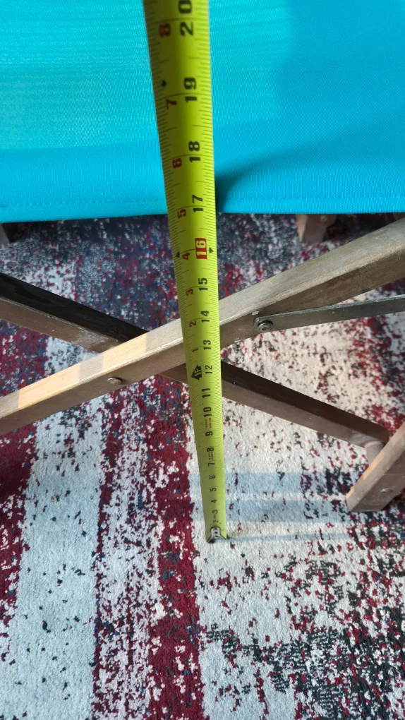 Folding Directors Chairs - Turquoise Canvas & Wood Frame image indicator(9)