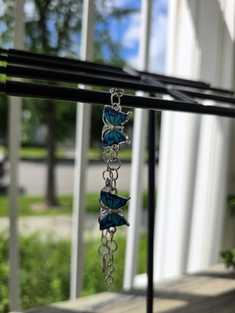 Butterfly Charm Bracelet - Blue & Silver - photo 2