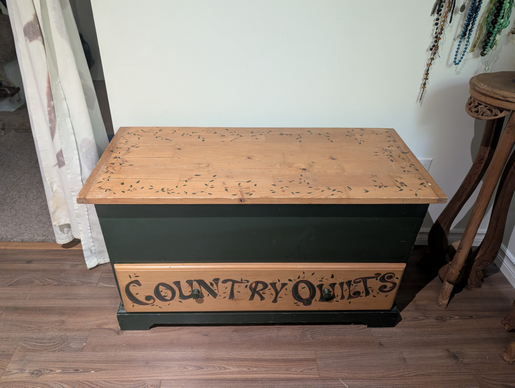 Solid Wood Chest with Drawer