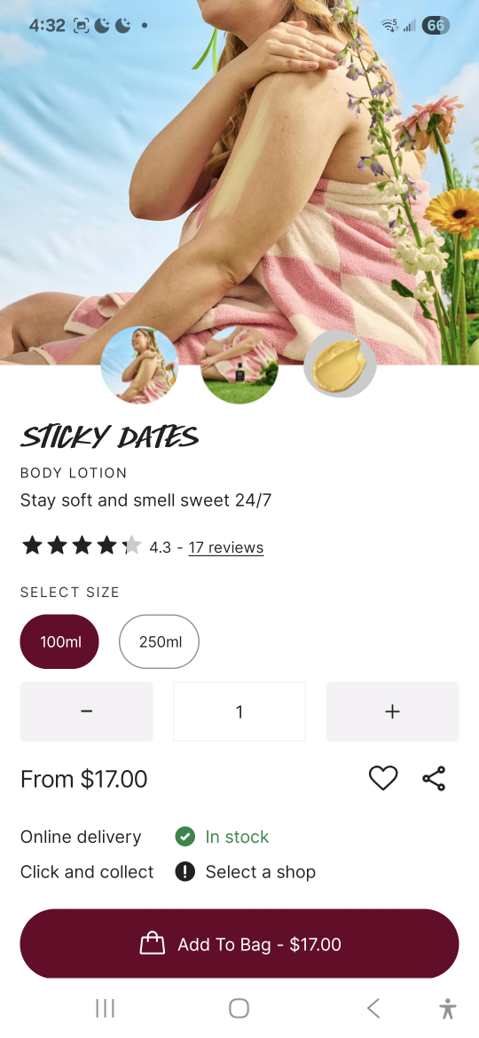 Sticky Dates Body Lotion 100ml