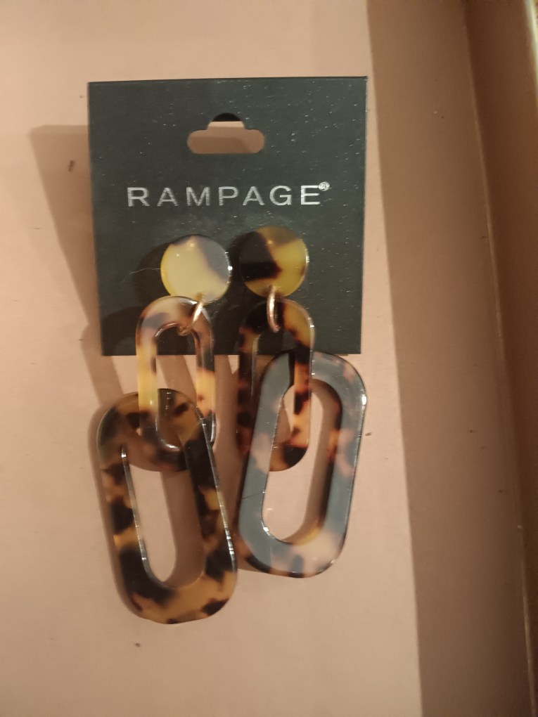 Rampage Tortoise Shell Drop Earrings - New