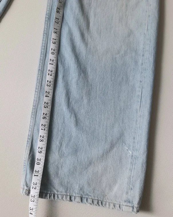 Zara Wide Leg Full Length Jeans - Size 32 image indicator(4)