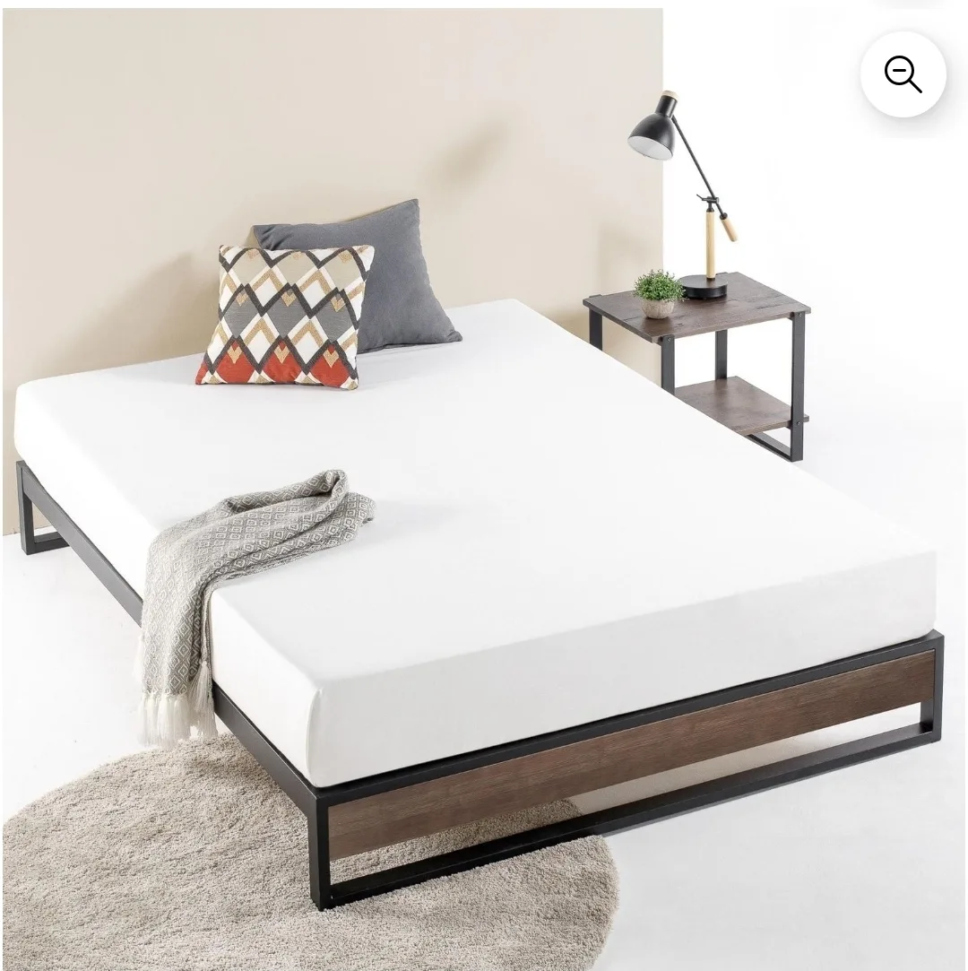 10” Metal & Wood Platform Bed Frame thumbnail