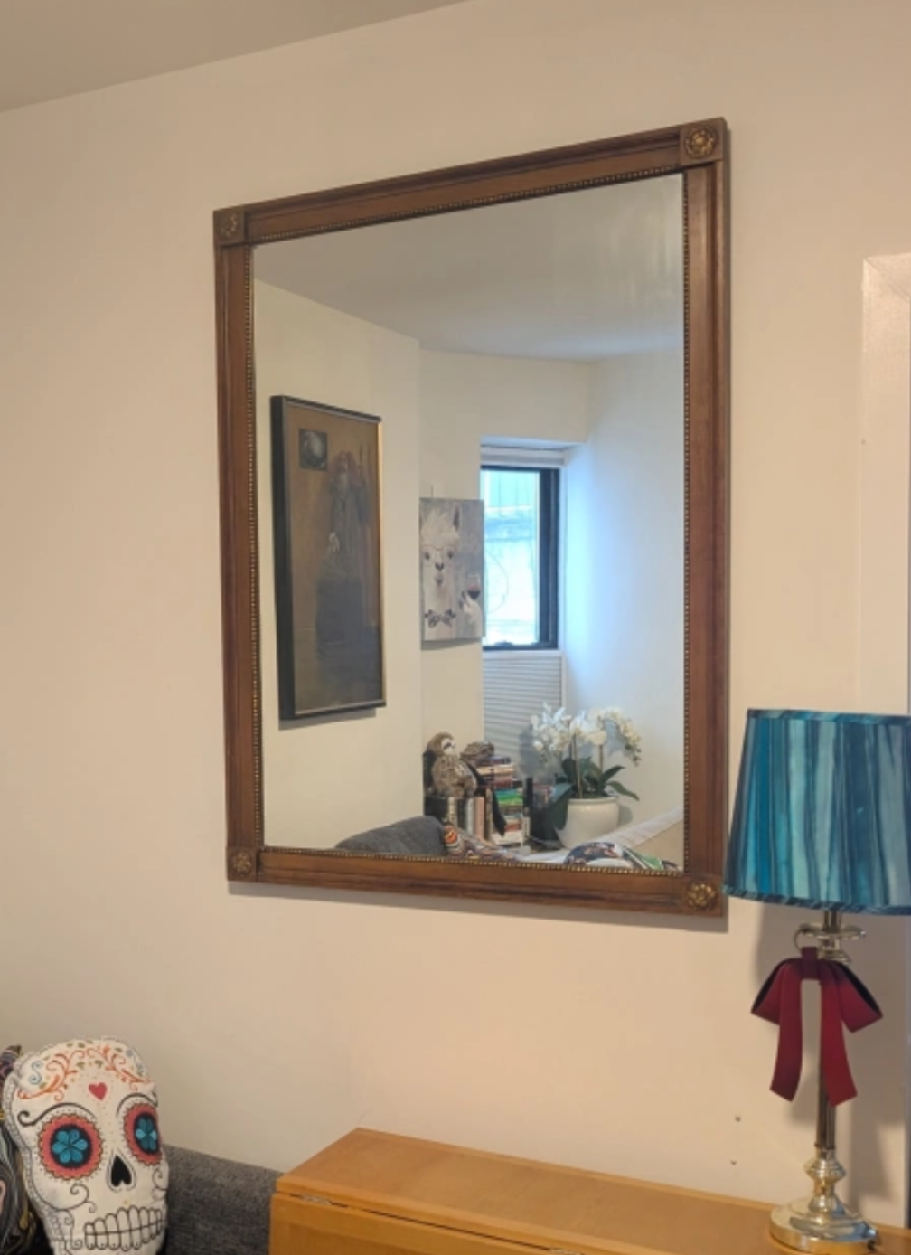 Large Vintage Mirror - mid century with gorgeous detail