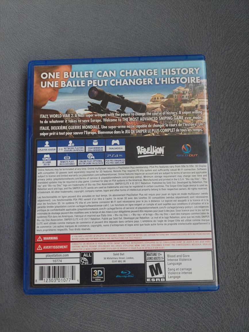 Sniper Elite 4 - PS4 Game - photo 2