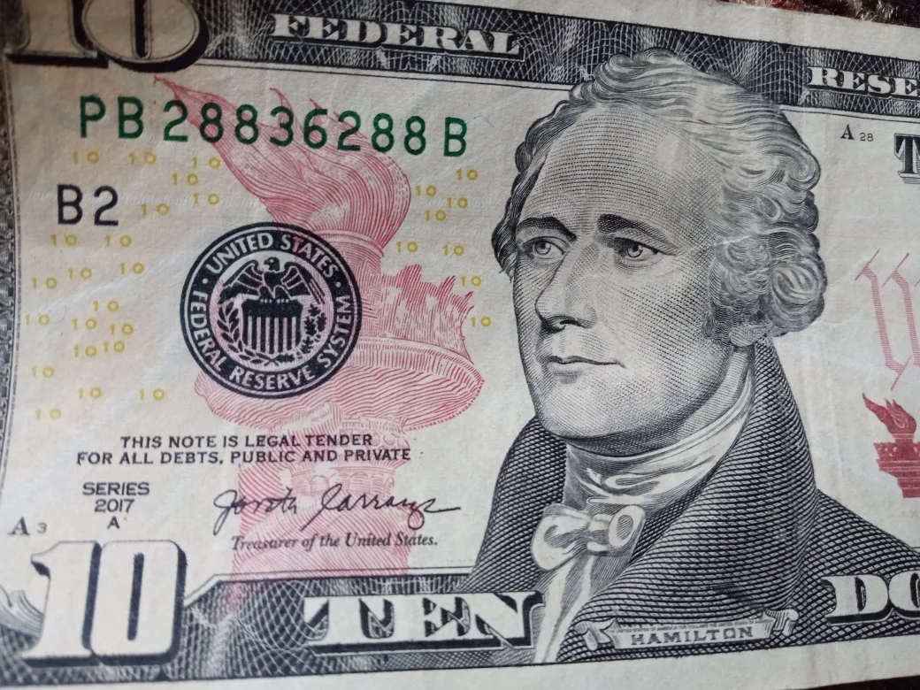 fancy serial number $10 bill thumbnail