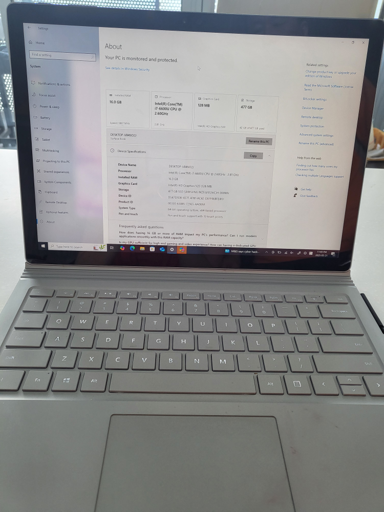 Microsoft Surface Pro 6, 16GB RAM, 512GB SSD