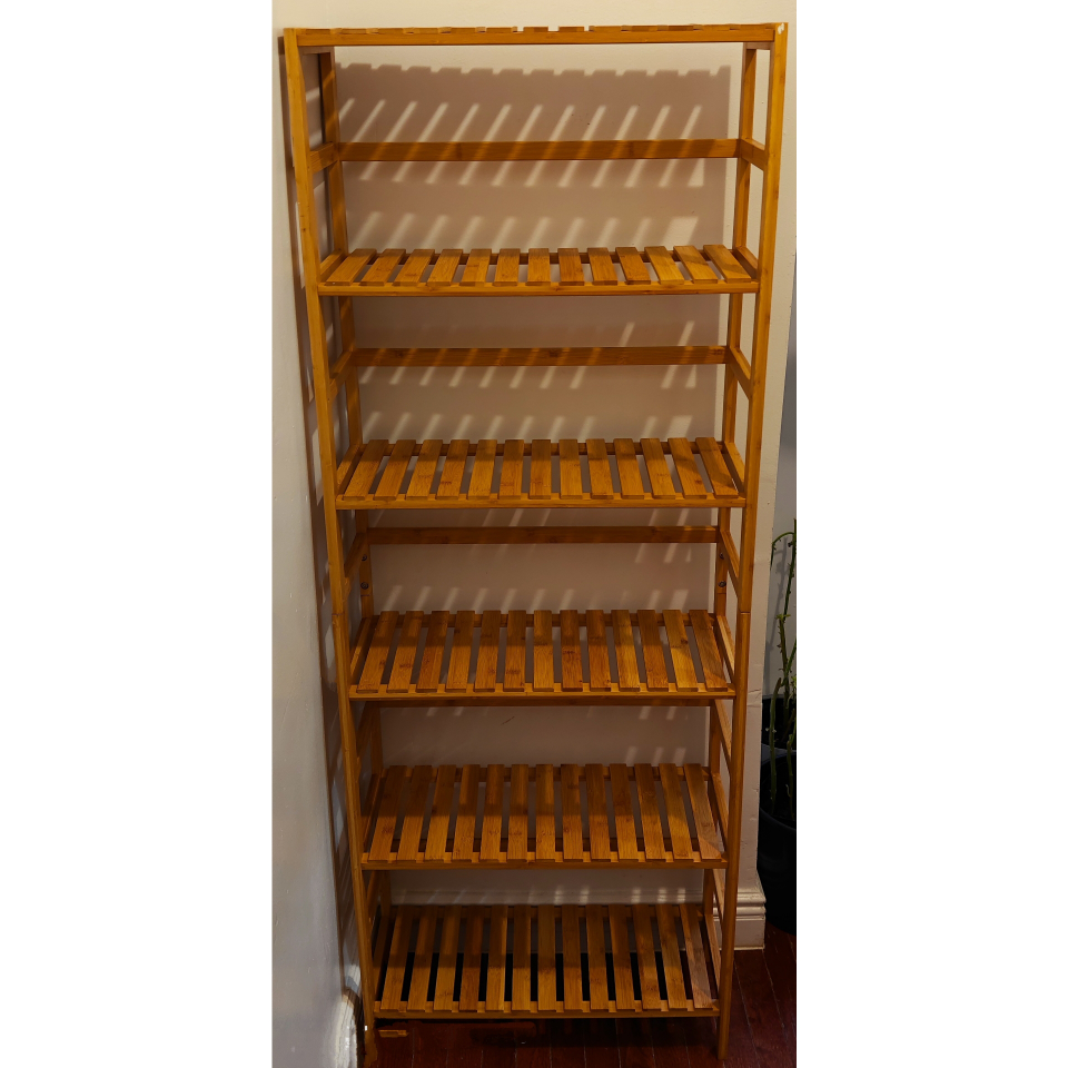 HOMFA Bamboo 6-levels shelves