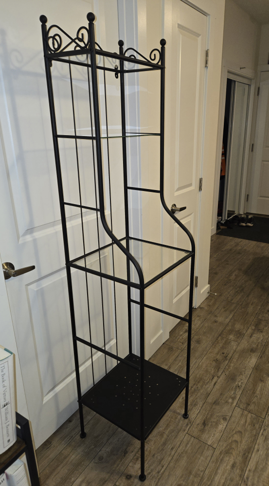 Black Metal & Glass shelf