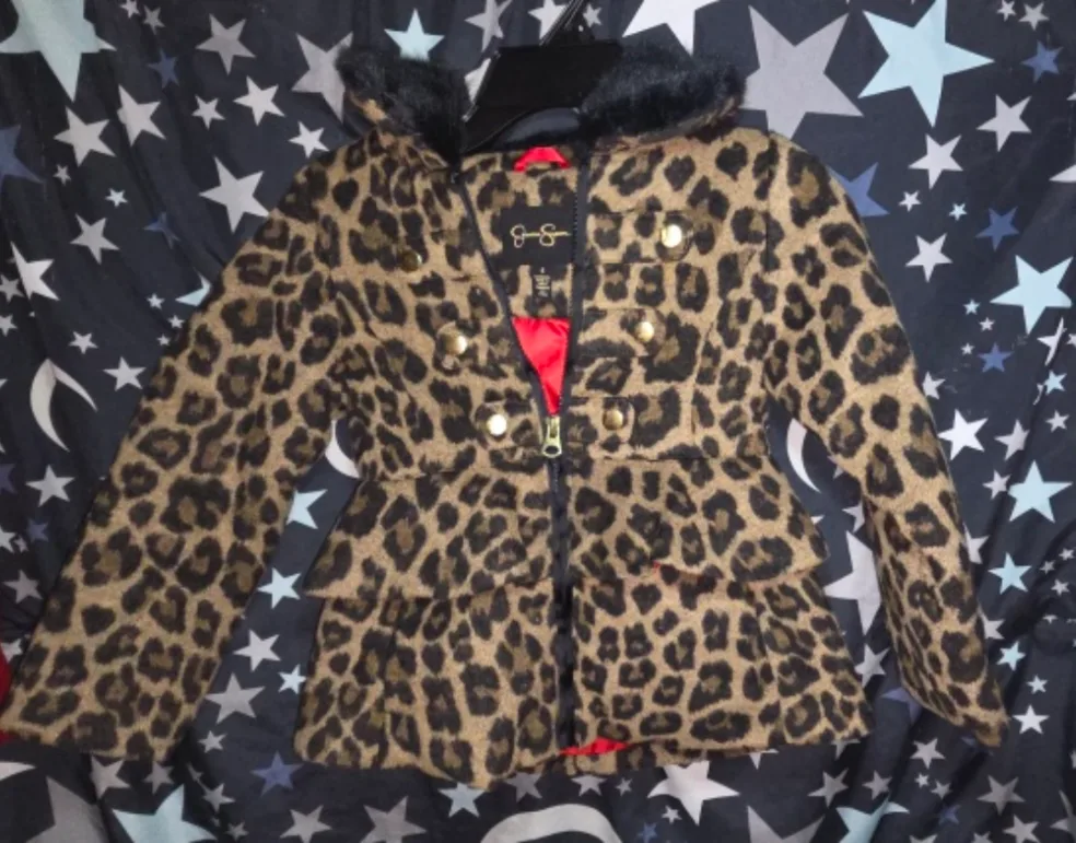 Jessica Simpson Leopard Print Jacket - Size 5 thumbnail