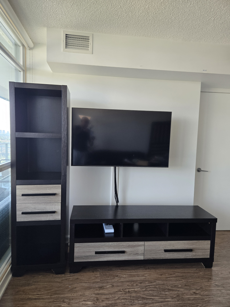 Dark brown  TV Stand & Bookcase Set