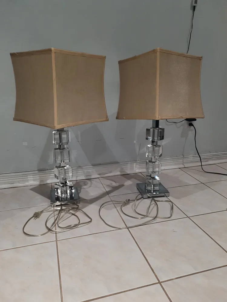 Pair of Crystal Table Lamps thumbnail