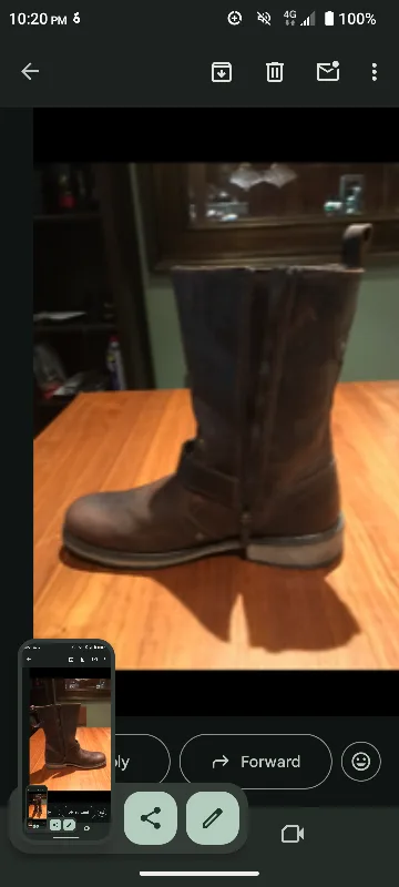 (Brand New) Harley Davidson Brown Leather Motorcycle Boots image indicator(6)